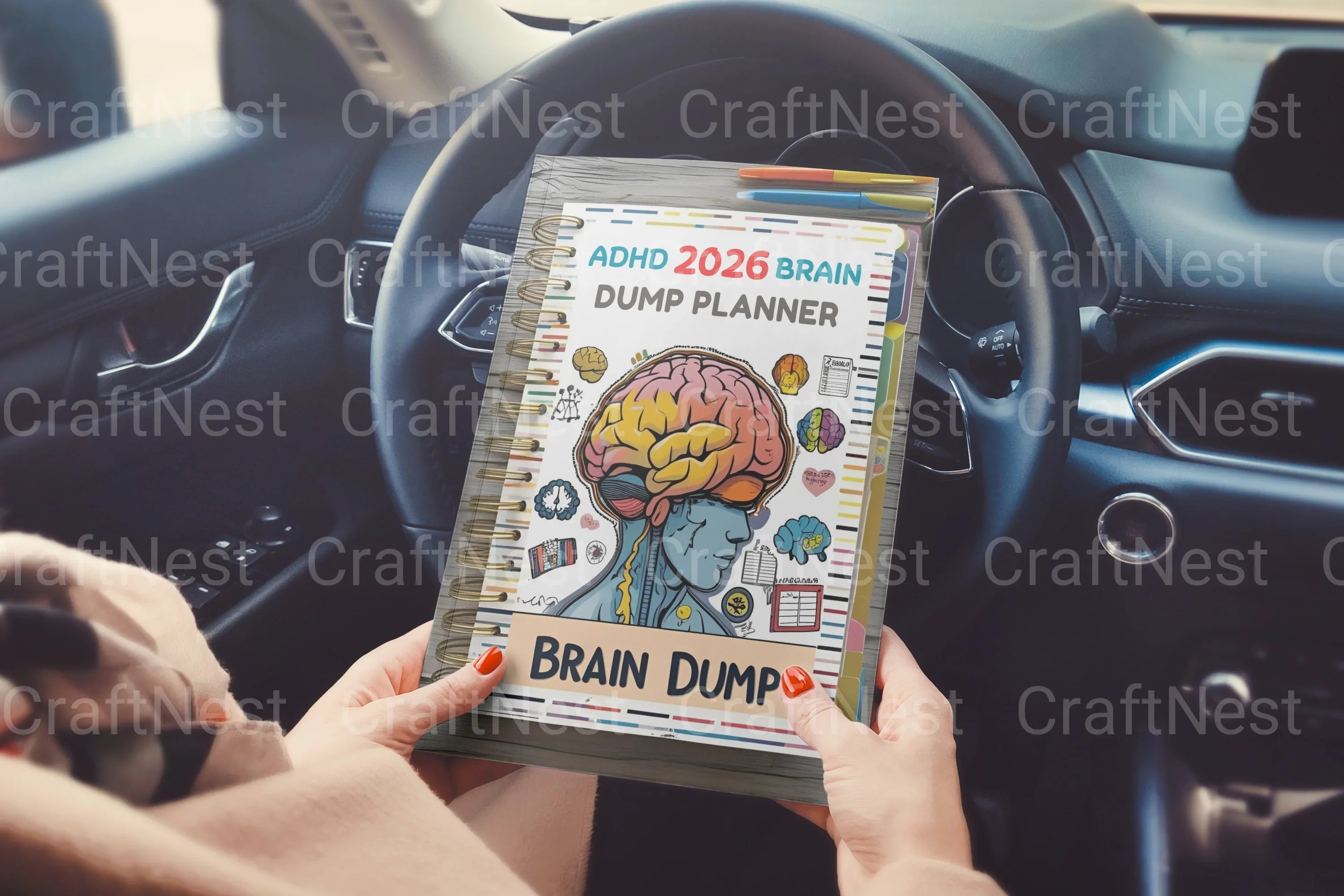 ADHD Printable Planner brain dump and task organization pages