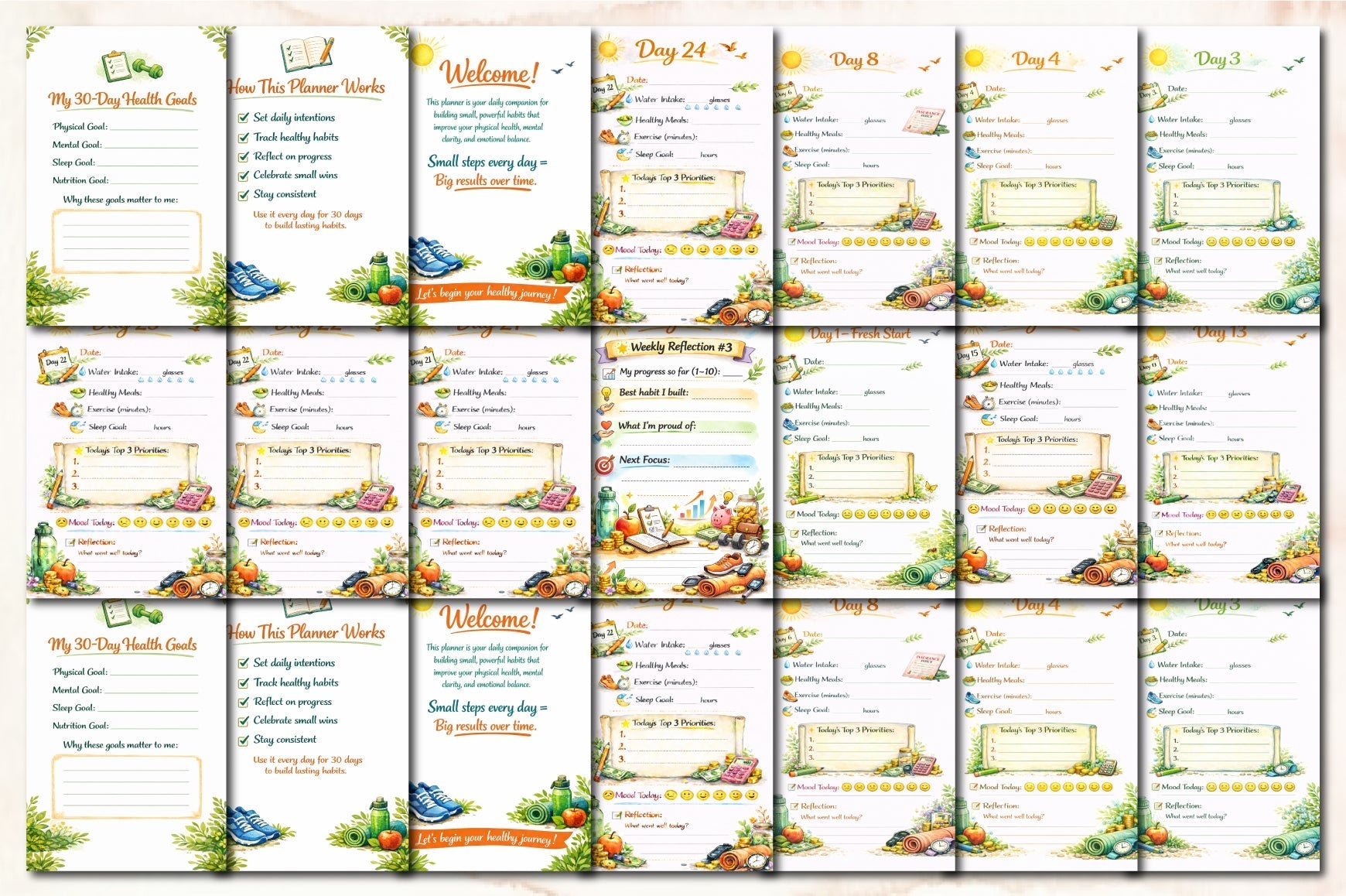 Healthy Habits Daily Planner