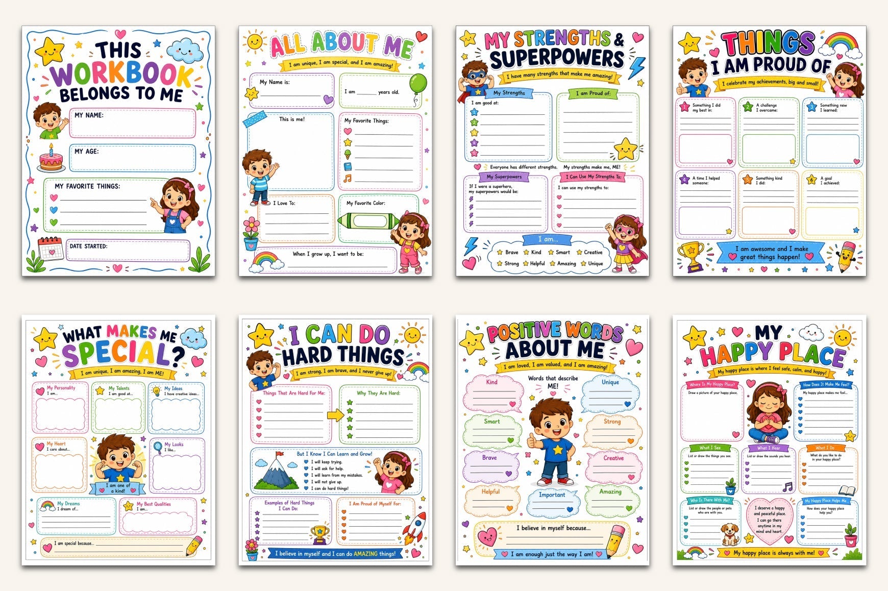 Self Esteem For Kids Workbook