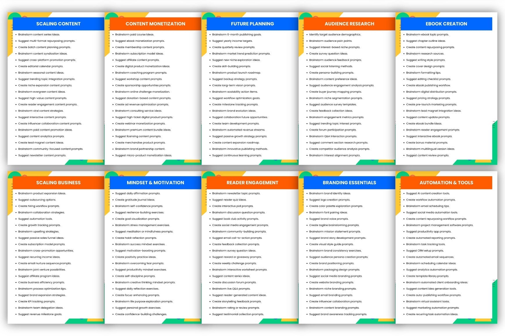 Passive Publishing Prompts for Creative Projects