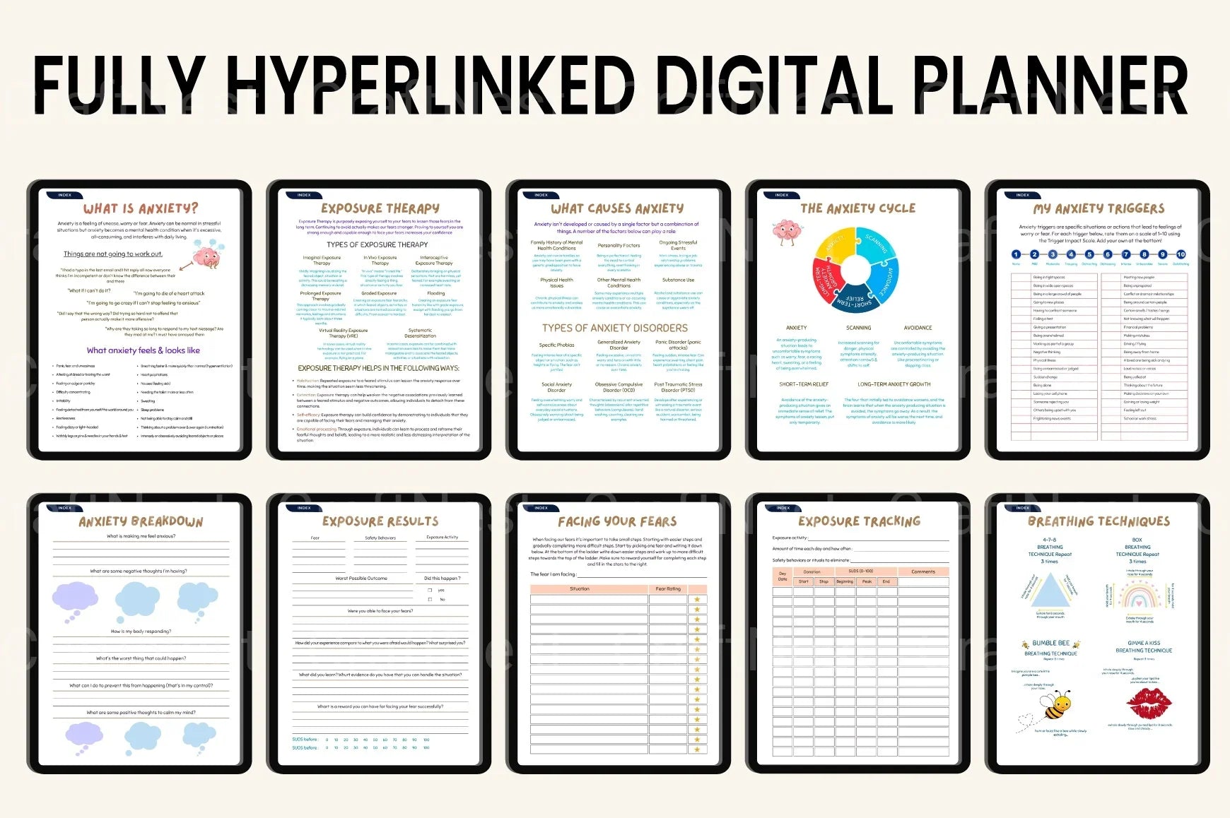 ADHD Printable Planner anxiety relief and daily coping strategies