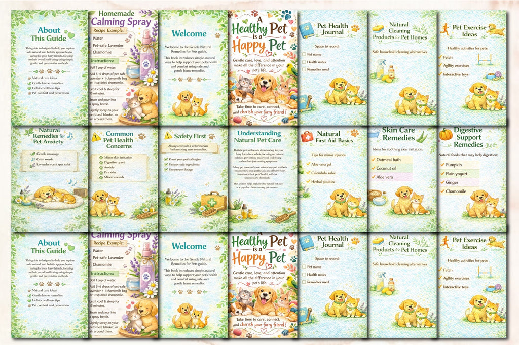 Gentle Natural Remedies for Pets Planner