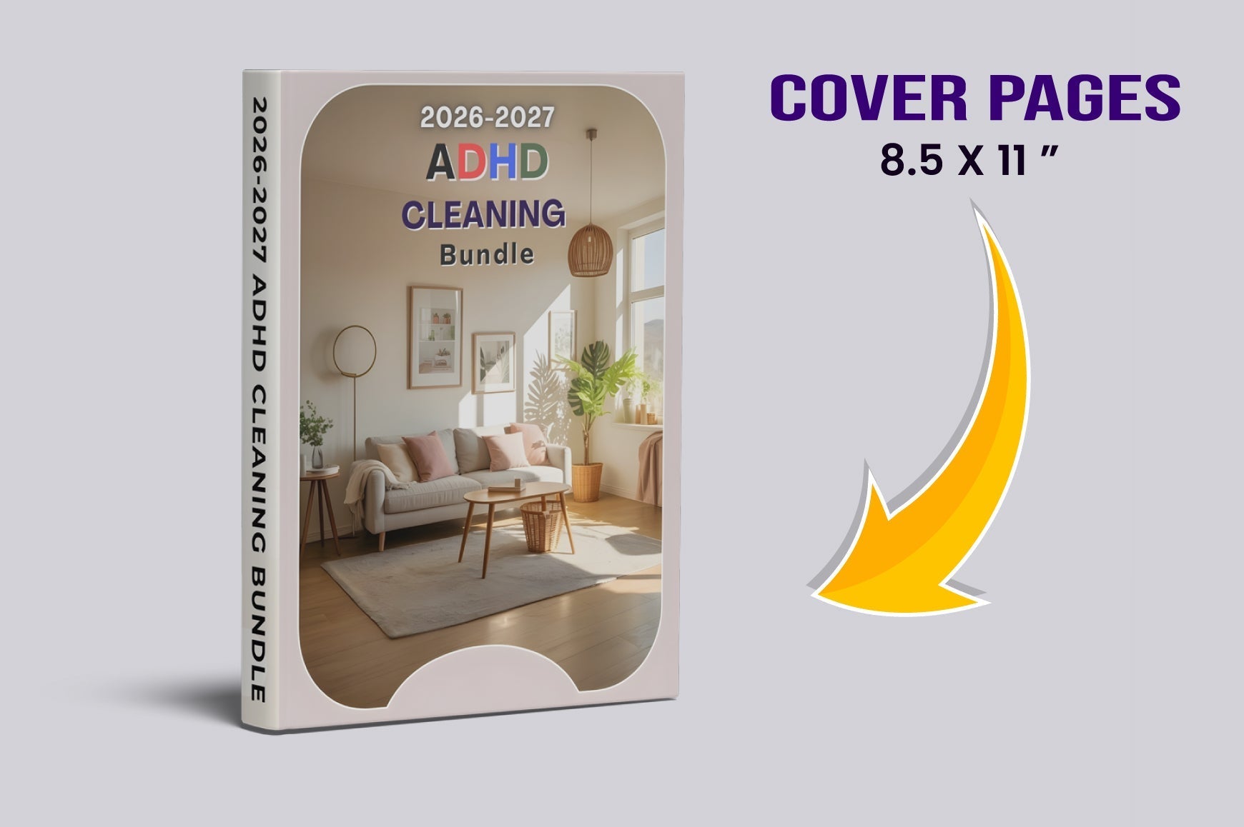 ADHD Cleaning Planner featuring daily cleaning routine worksheets