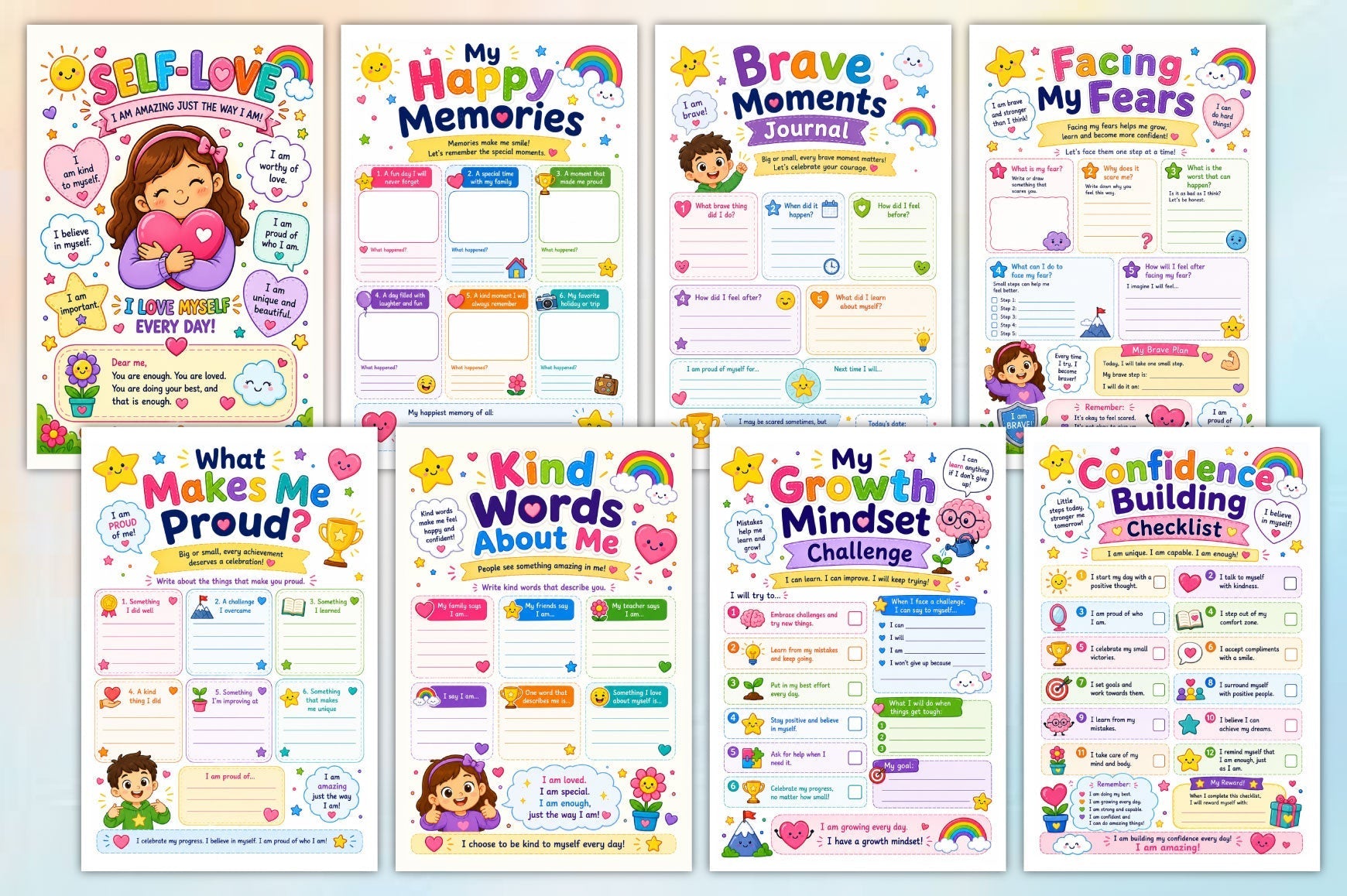 Kids Confidence And Self Worth Workbook