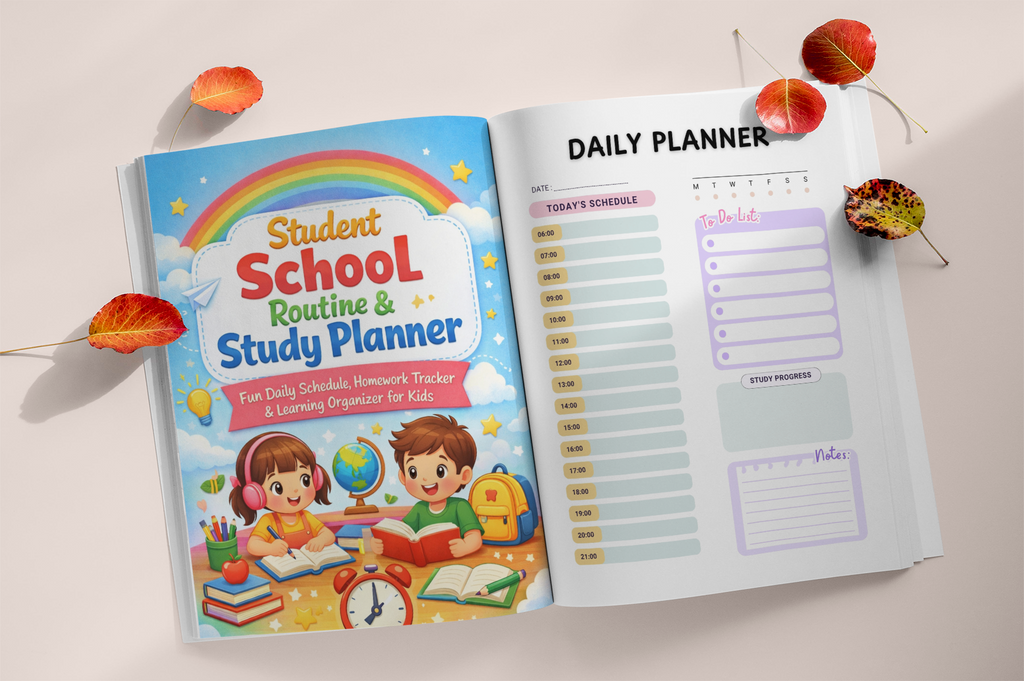 Student School Routine Study Planner for Kids