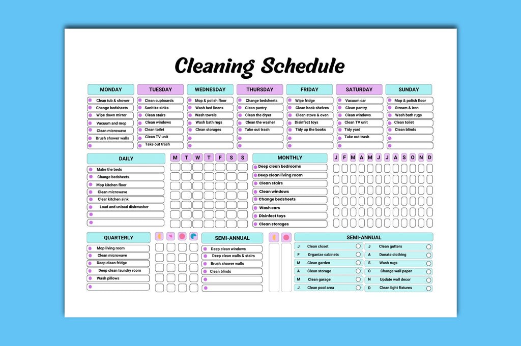 Cleaning Schedule Planner