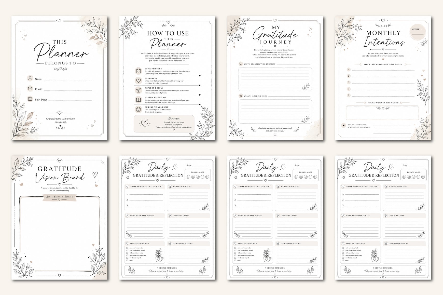 Gratitude And Reflection Planner