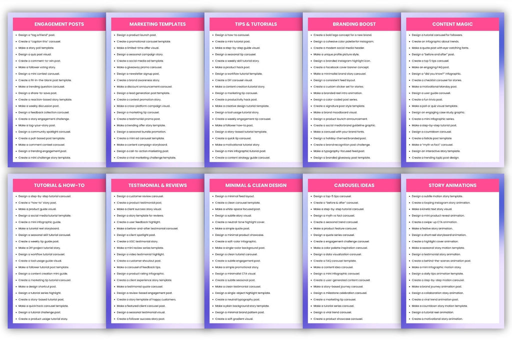 Social Media Prompts