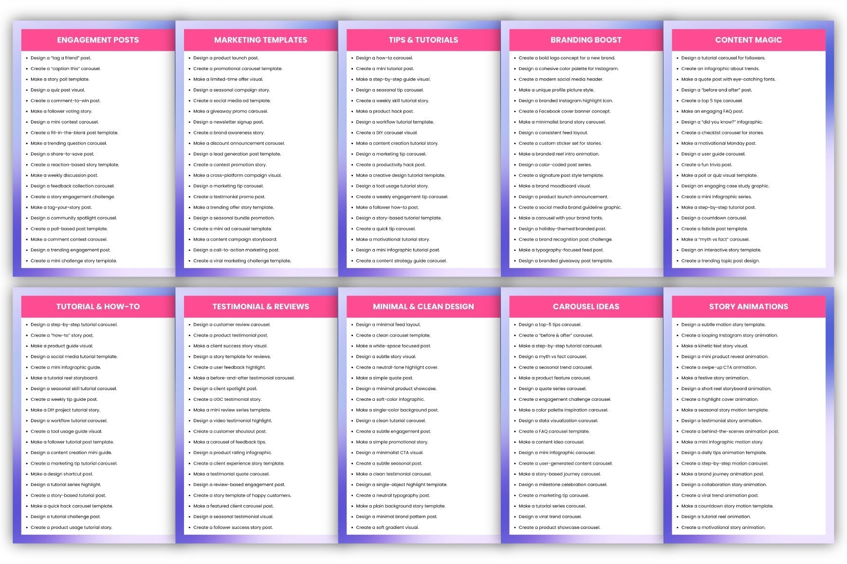 Social Media Prompts