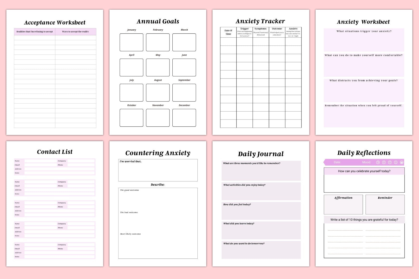 Mental Health Anxiety Journal