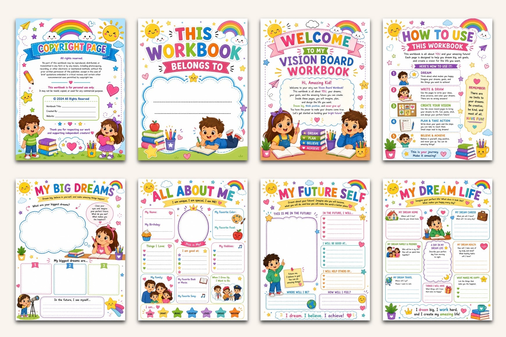 Kids Vision Board Workbook