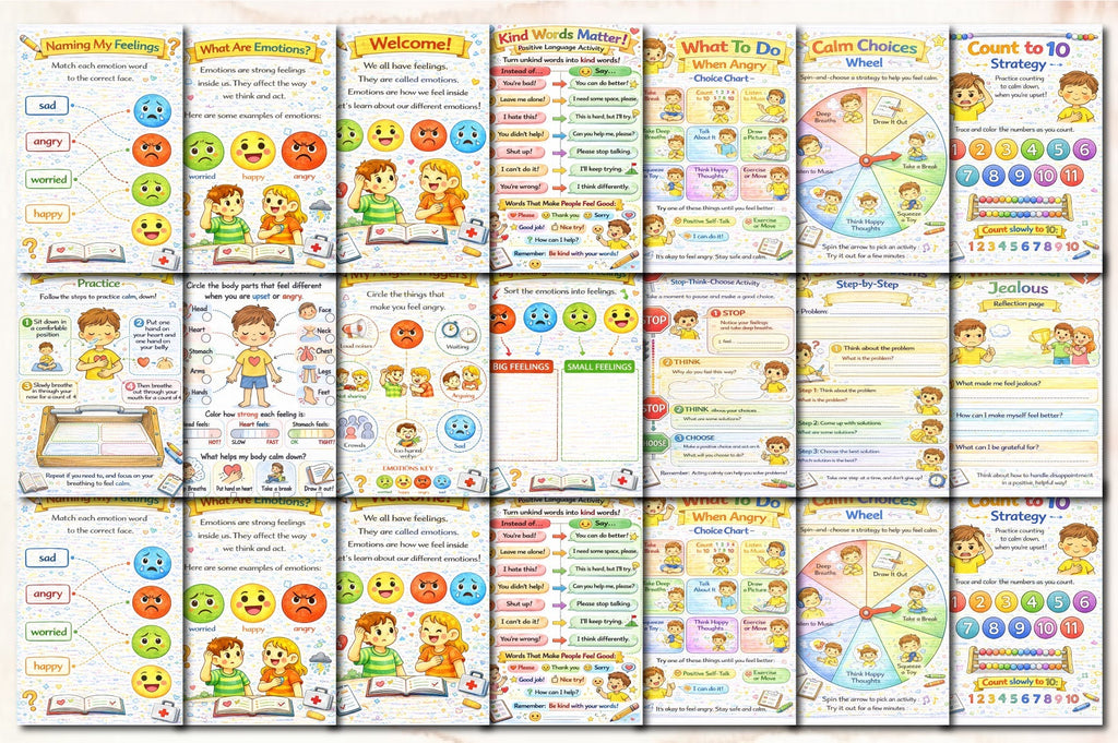 Emotional Control Workbook for Kids