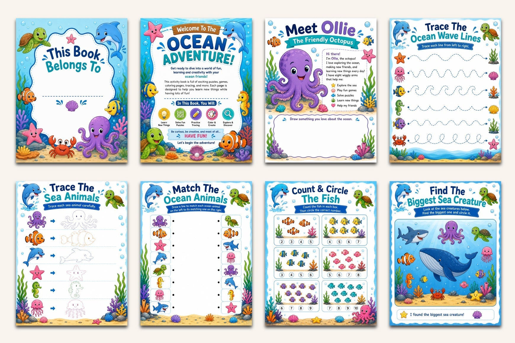 Ocean Friends Activity Book