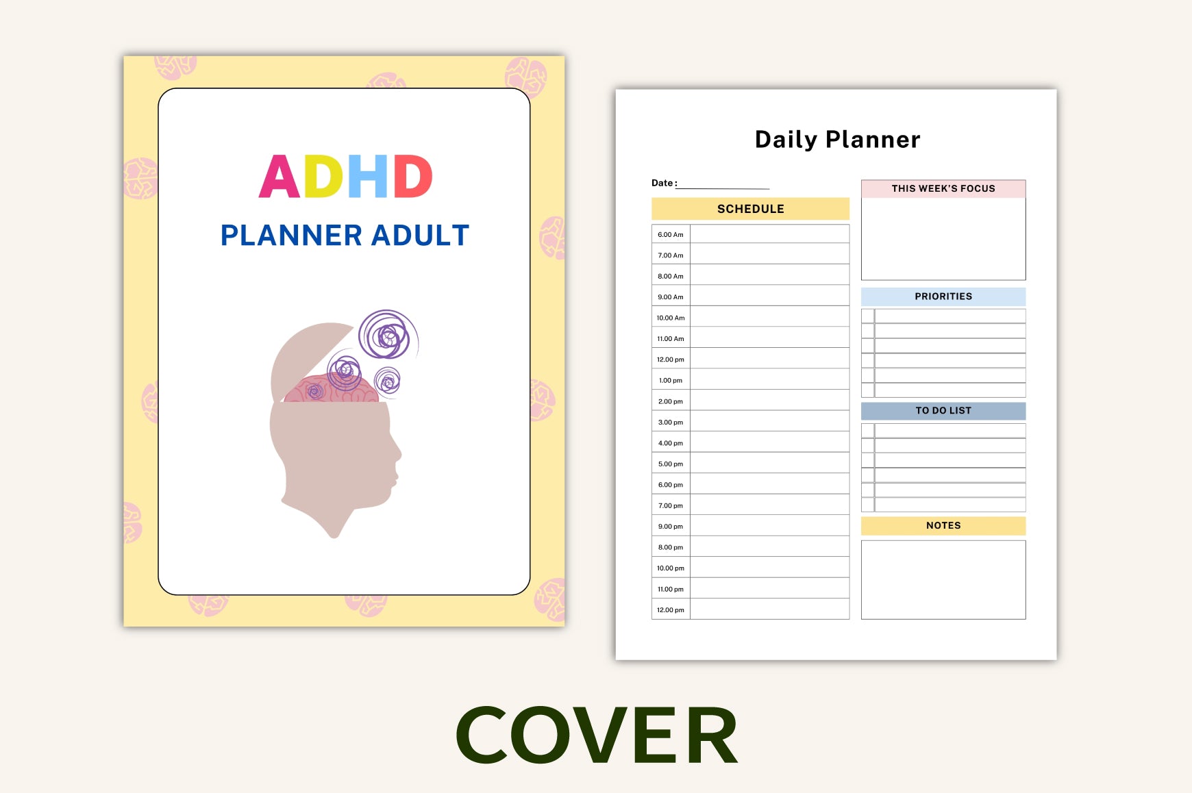 ADHD Adult Planner Worksheets