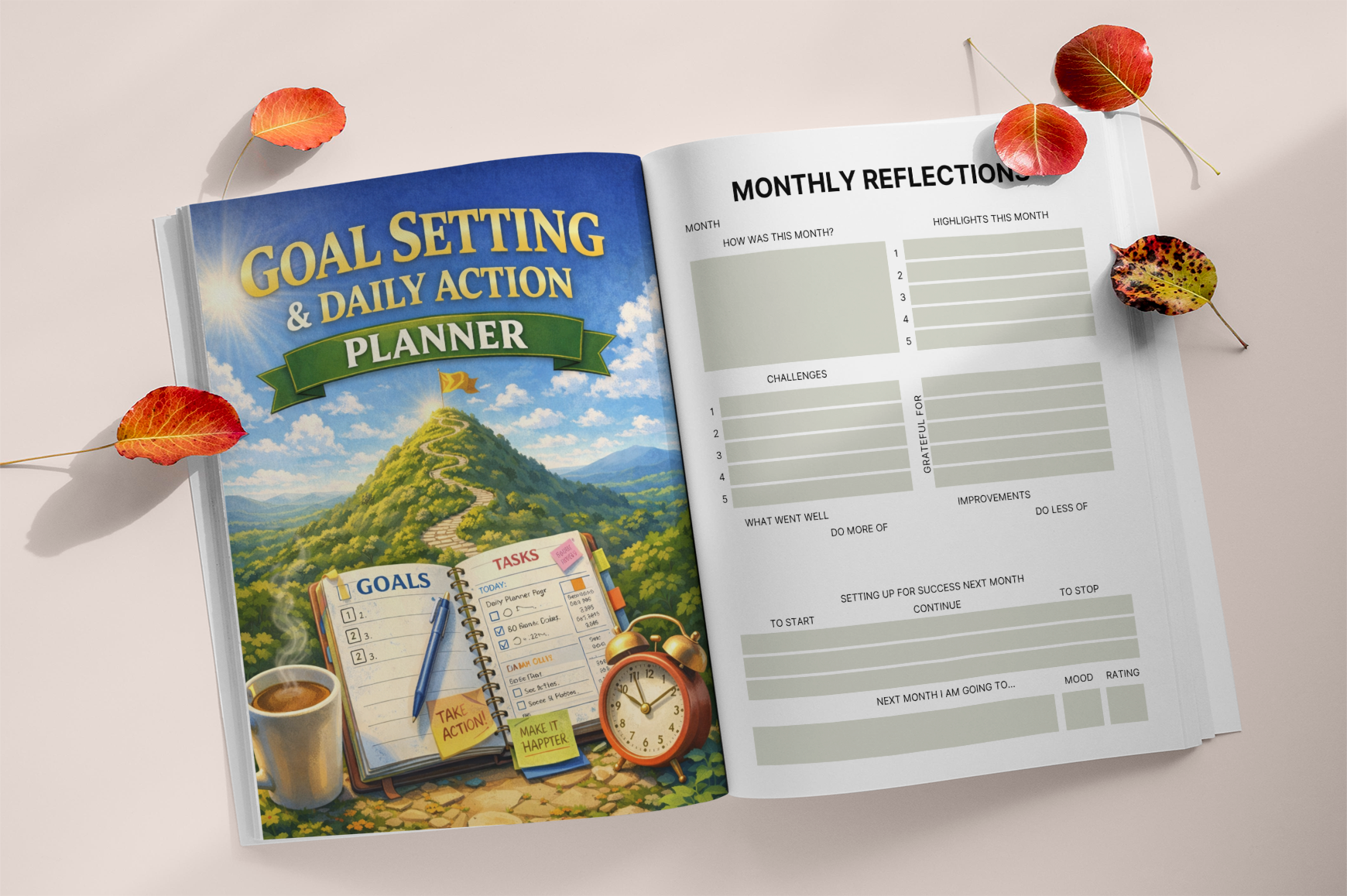 Goal Setting Daily Action Planner
