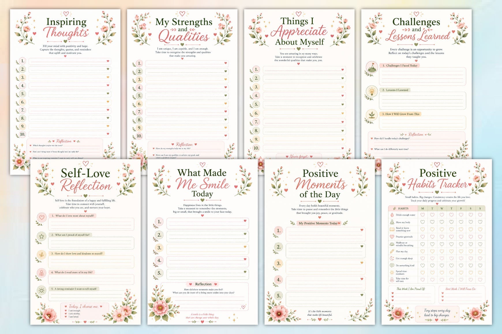 Positive Reflection Gratitude Journal