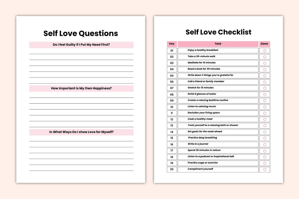 Self Love Reflection Journal