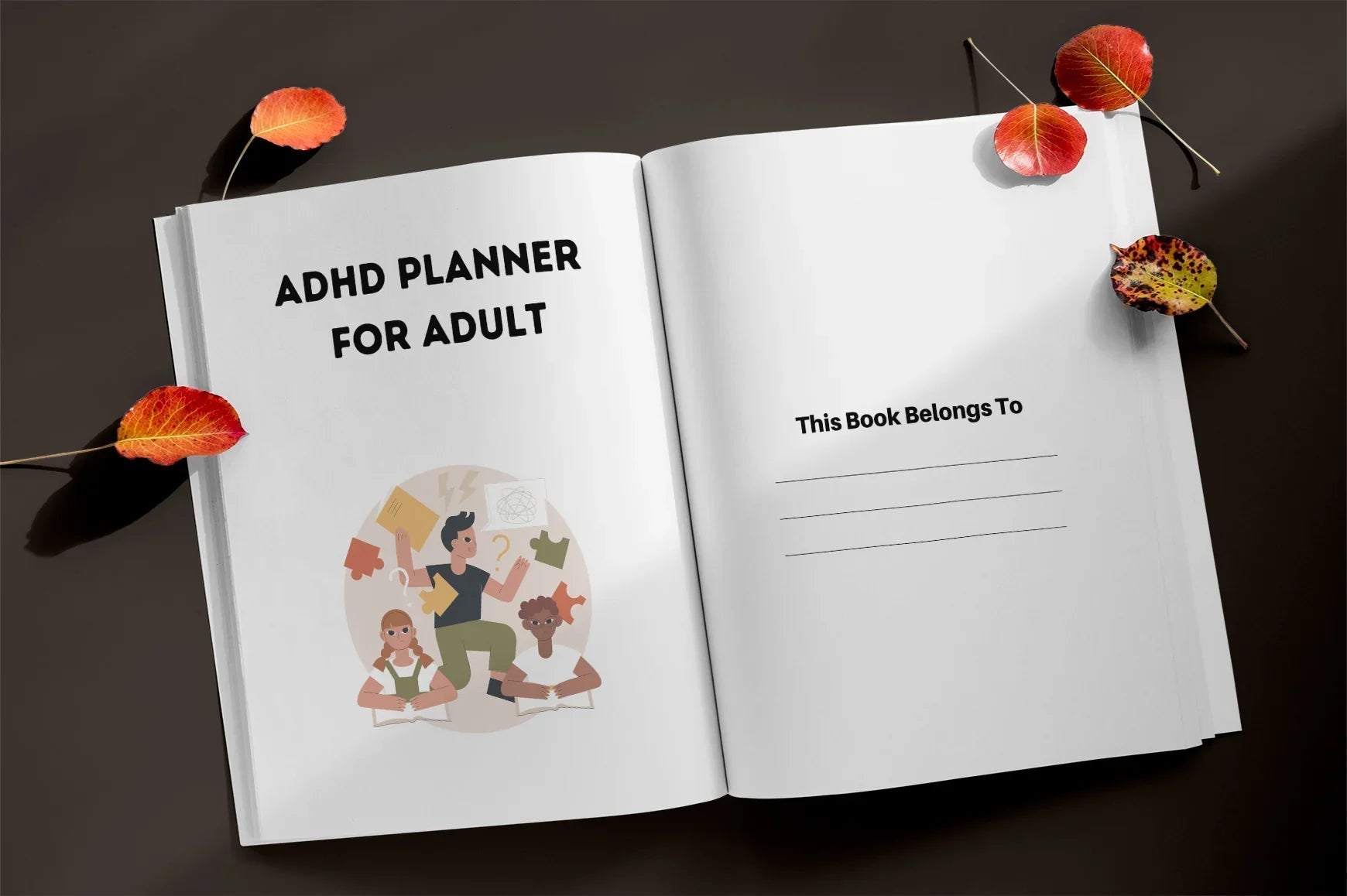 ADHD Planner for Adults Organizational Tool daily planning worksheets
