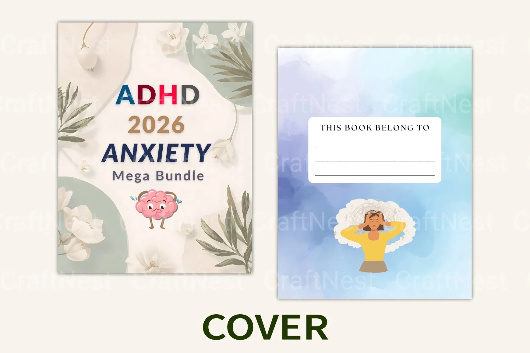 ADHD Printable Planner anxiety management and productivity workbook