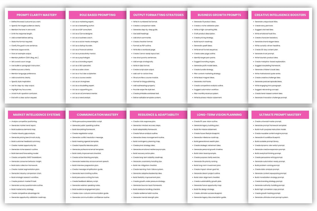 Smart Strategies Prompts