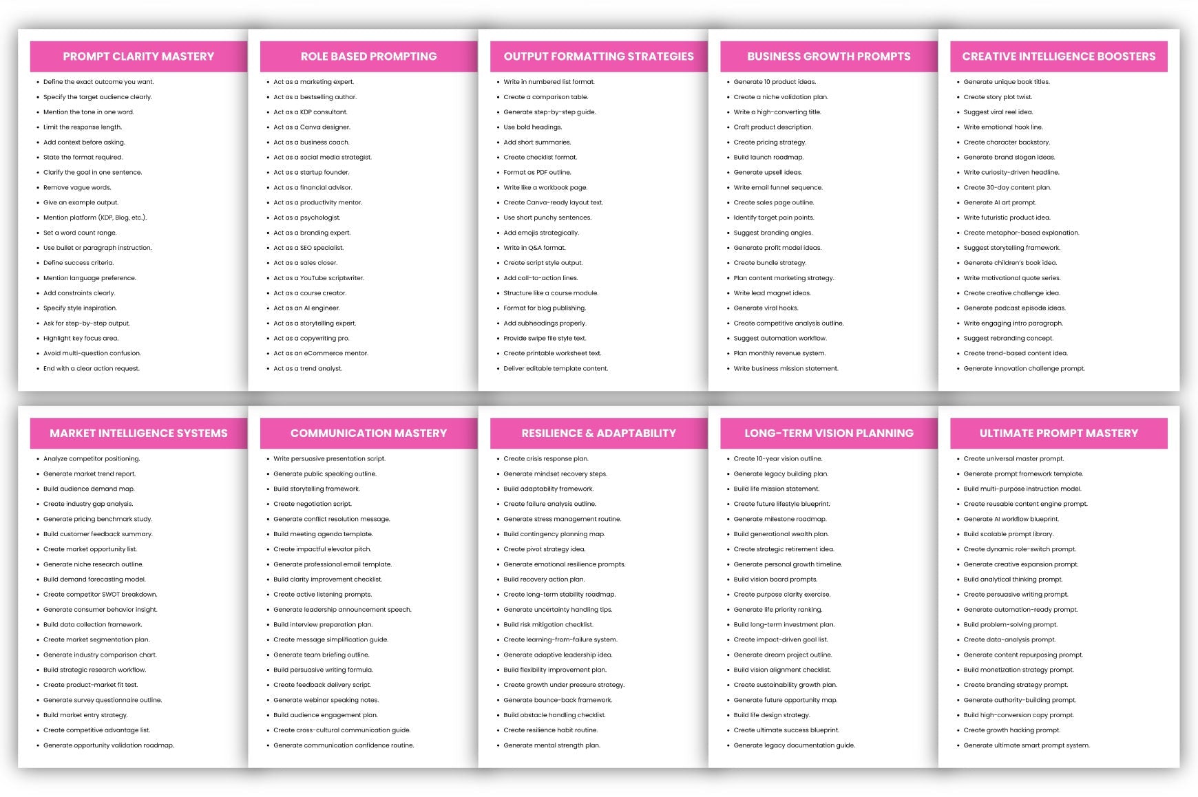Smart Strategies Prompts