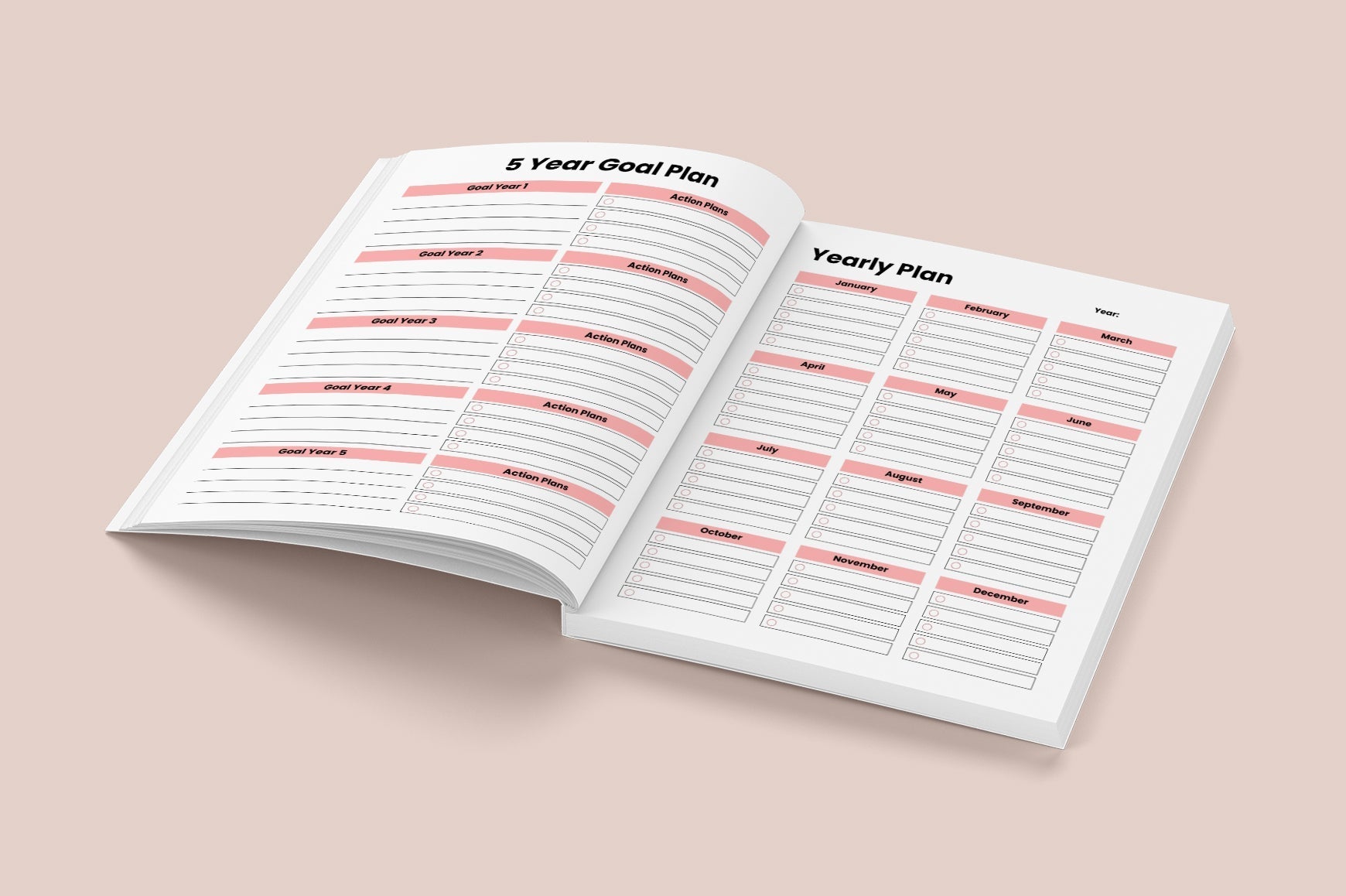 Yearly Life Goals Planner
