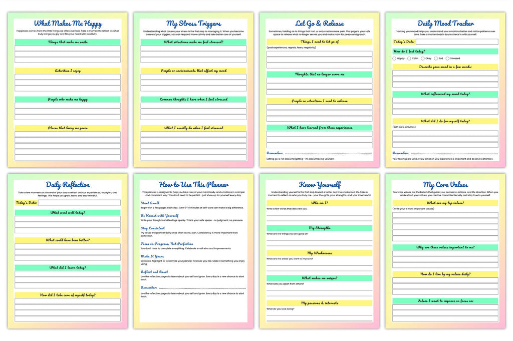Self Care Life Planner