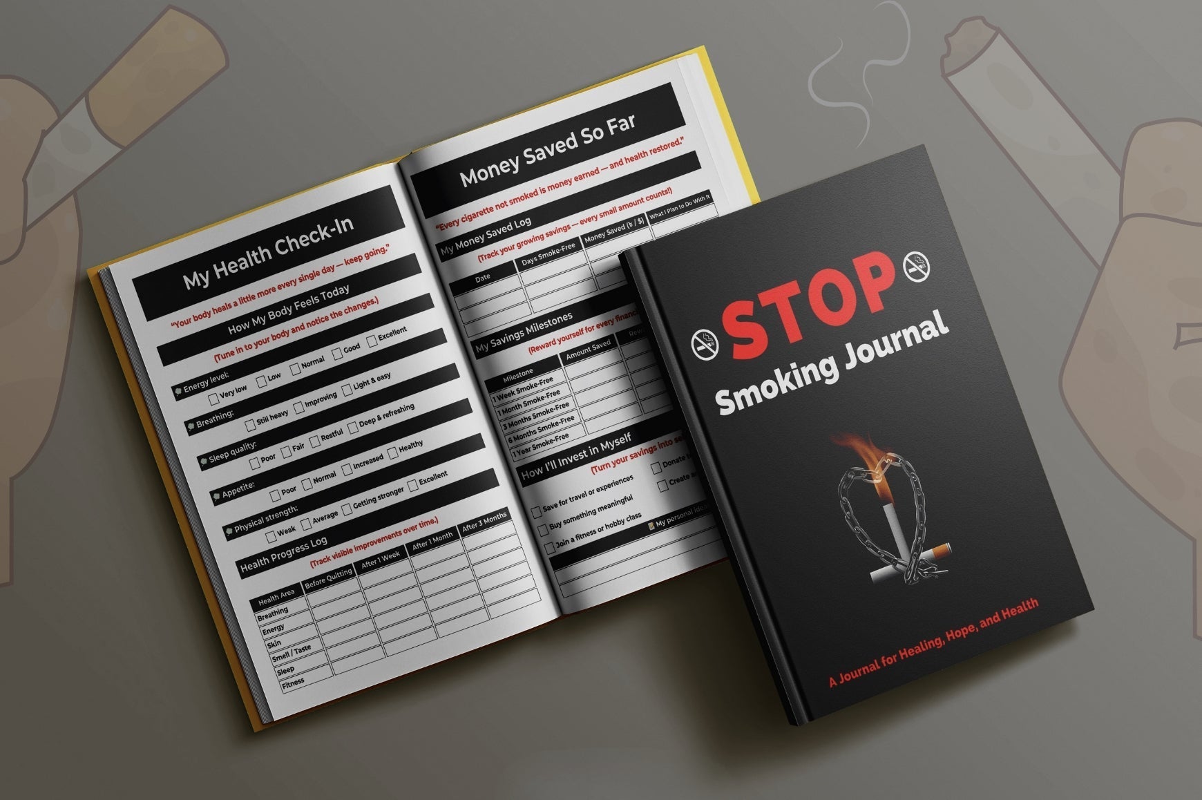 Stop Smoking Journal: Track Your Progress