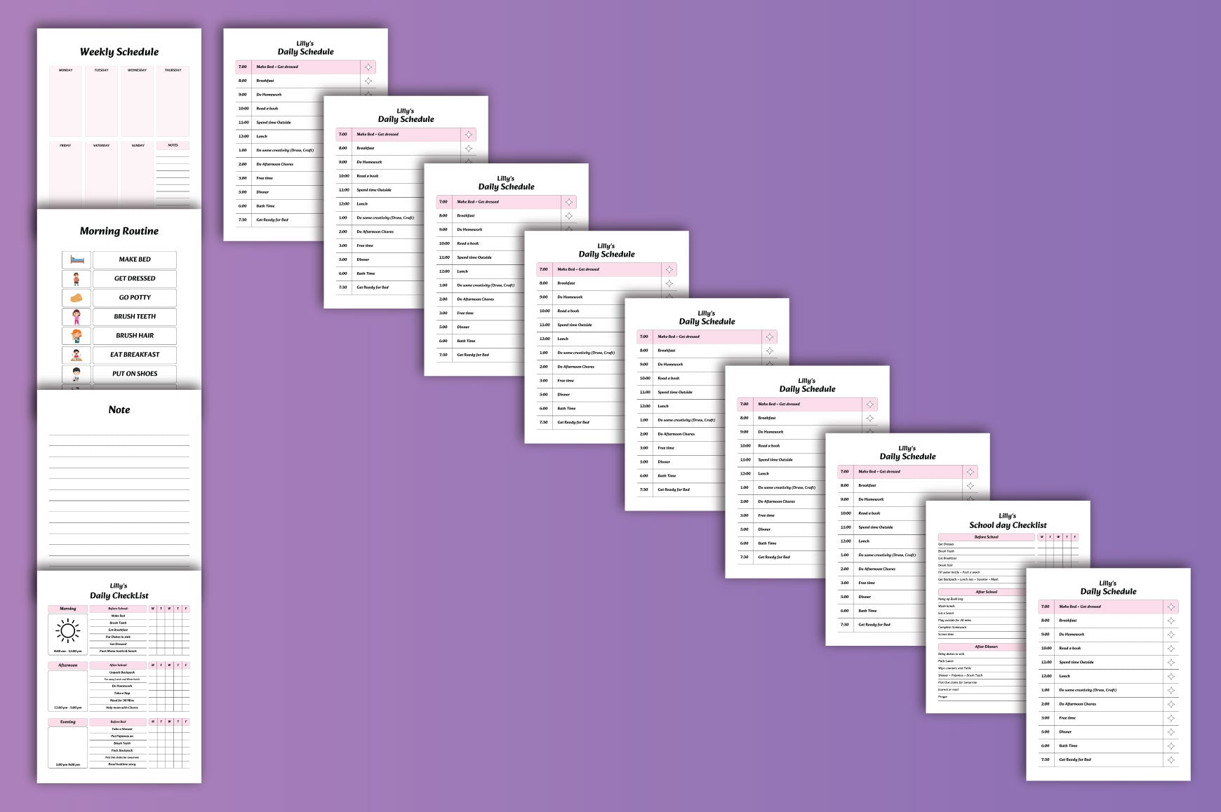 Chore Chart for Kids Planner