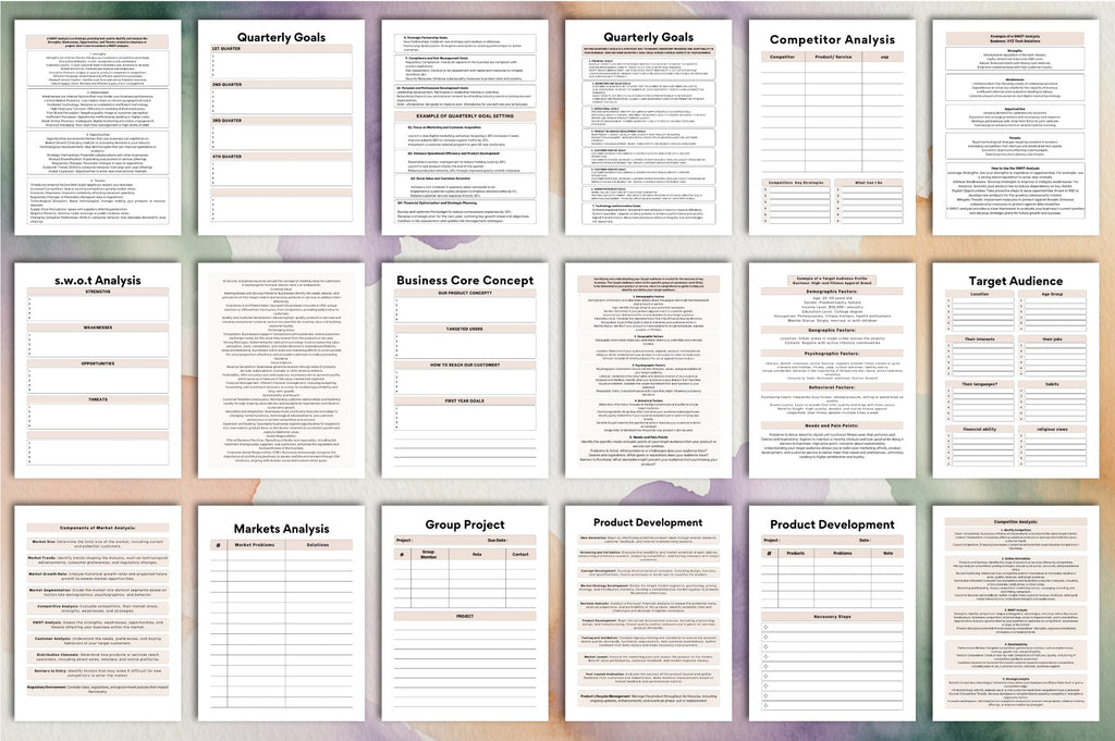 Business Workbook Template