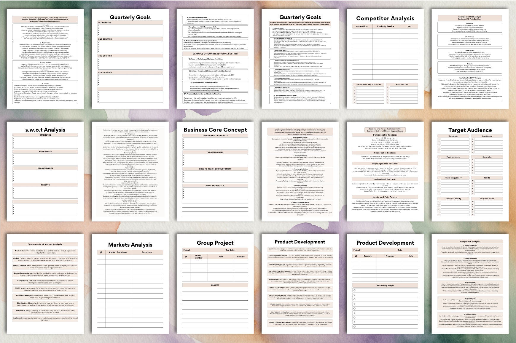 Business Workbook Template