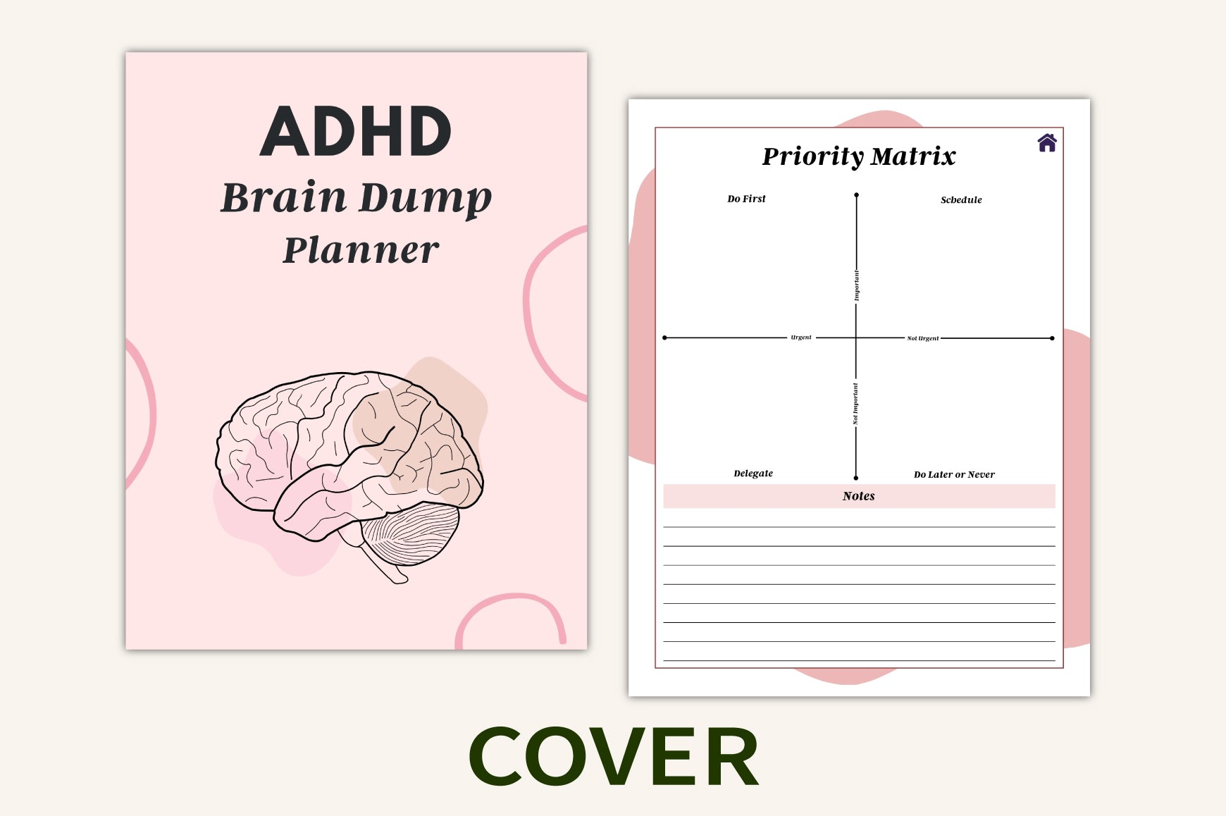ADHD Brain Dump Planner Worksheets