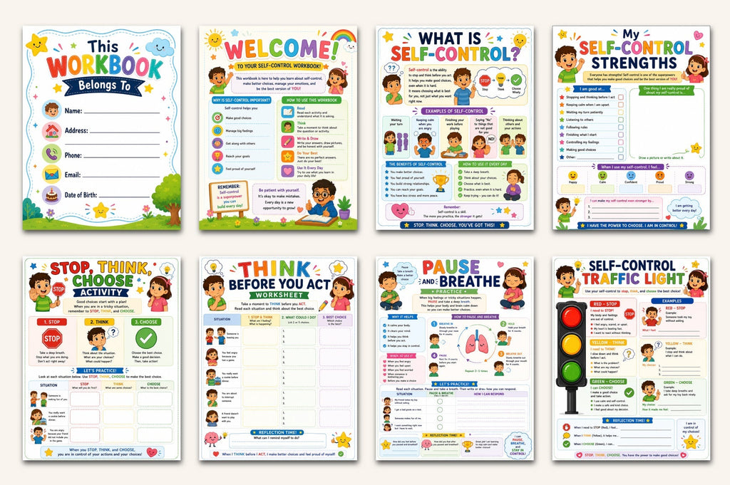 Self Control For Kids Workbook