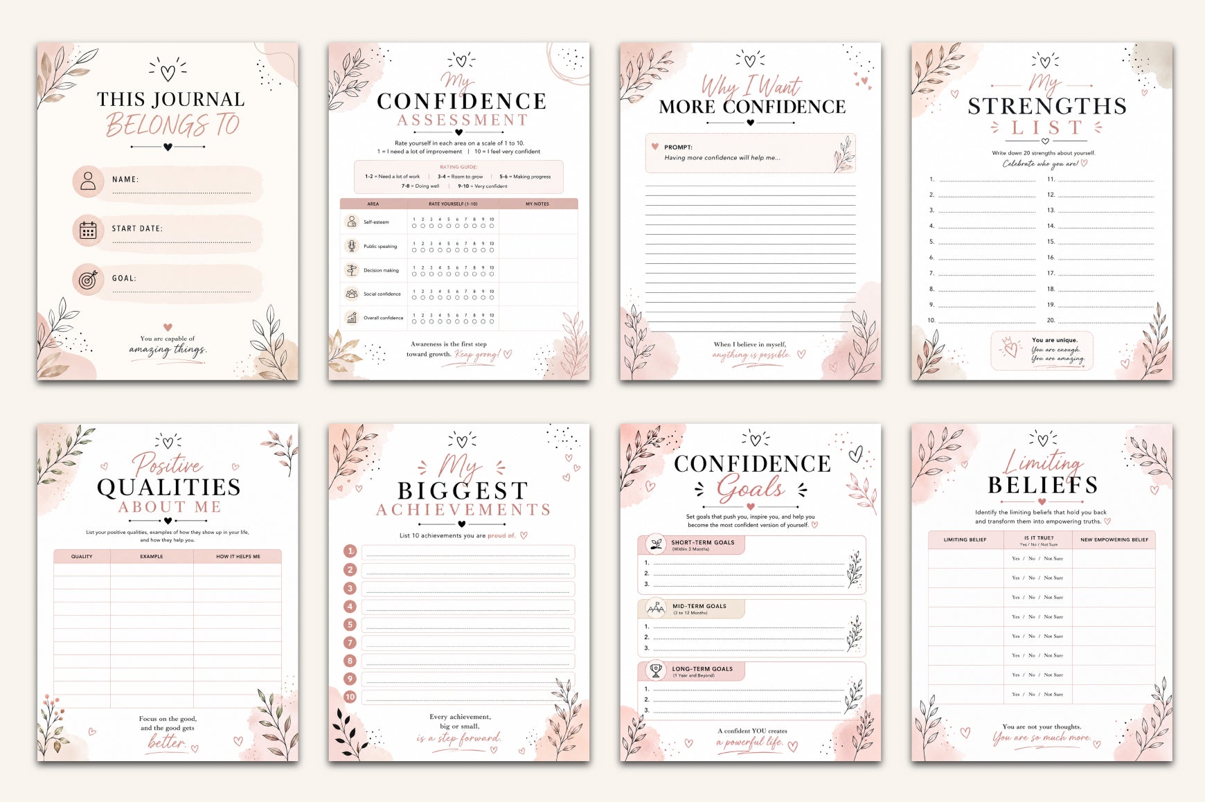Confidence Building Journal