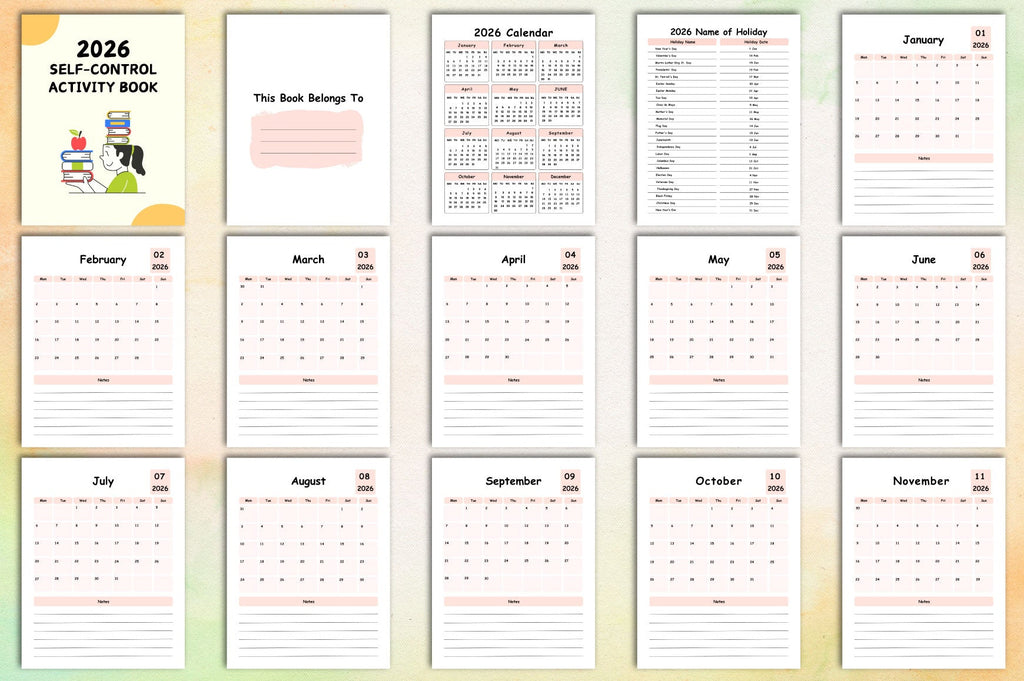 Self Control Activity Planner