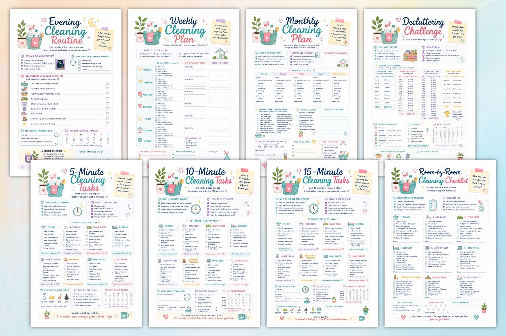 Simple Steps Cleaning For Adhd Minds Planner
