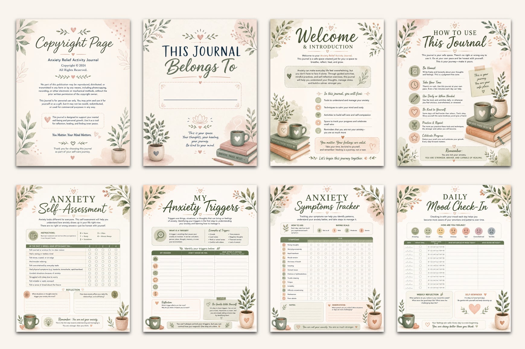 Anxiety Relief Activity Journal