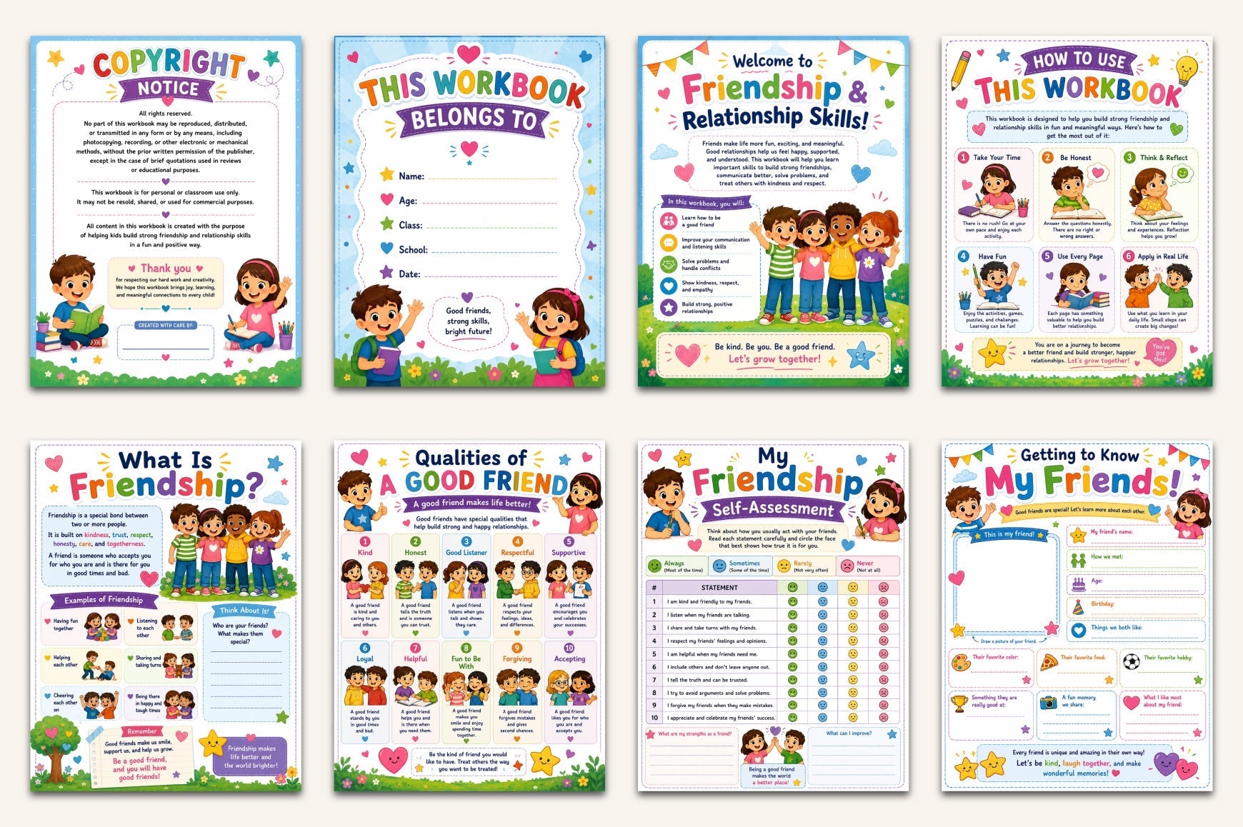 Friendship Relationship Skills Workbook