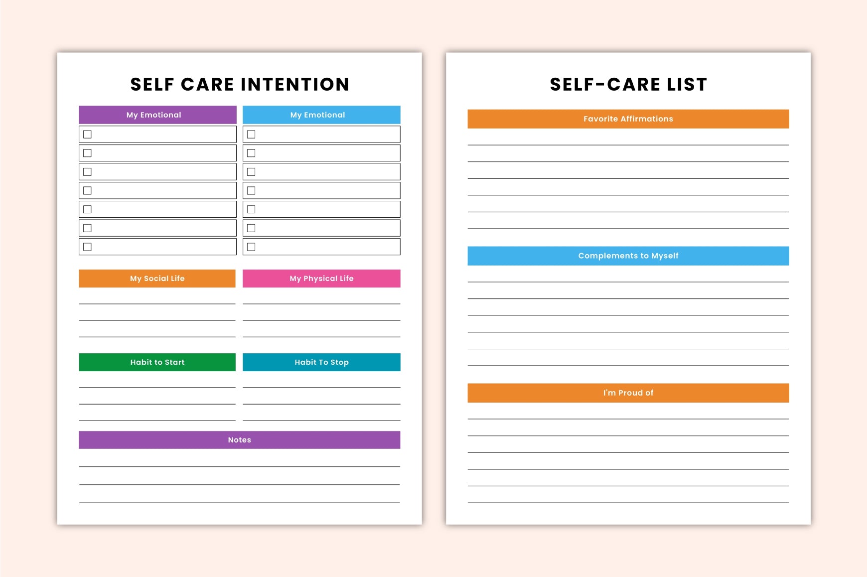 Mindfulness Self-Care Journal