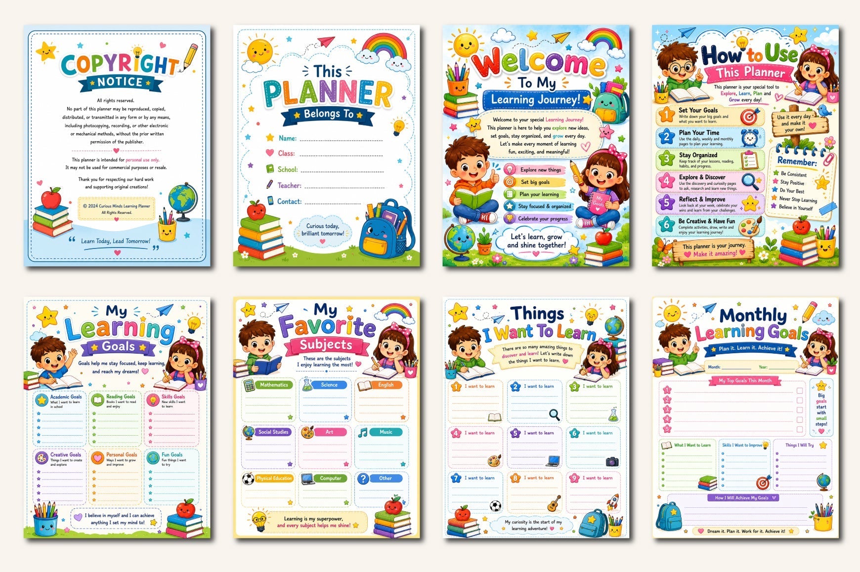 Curious Minds Learning Planner