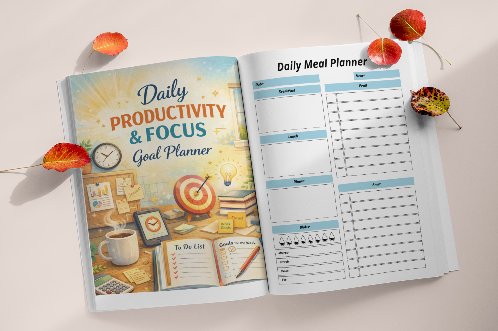 Daily Productivity Focus Goal Planner