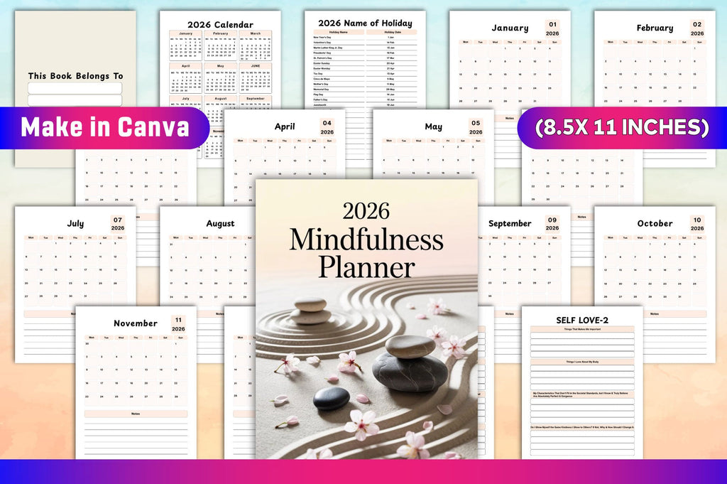Mindfulness Planner for Daily Focus and Well-being