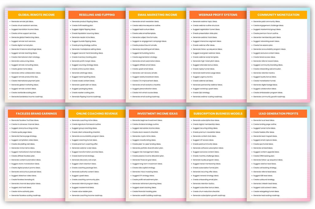 Creative Earn Prompts