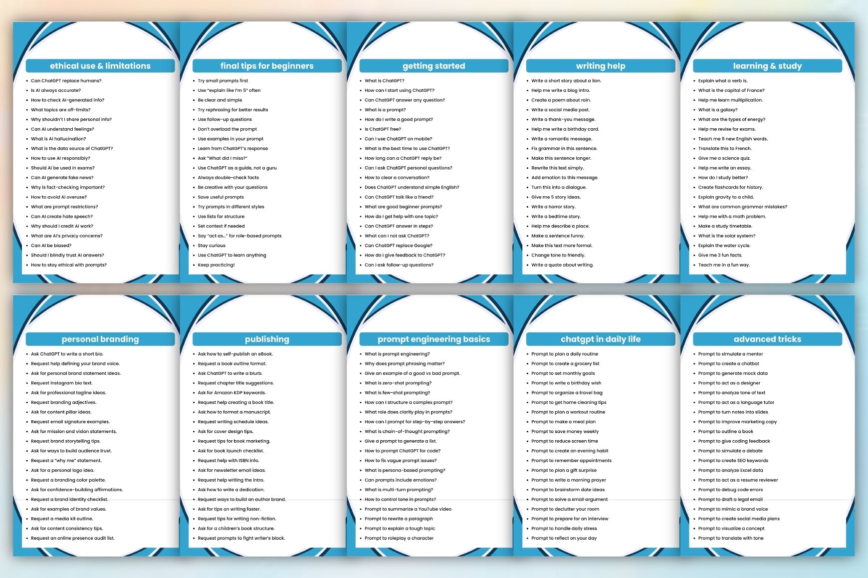 The ChatGPT Guide for Beginners Planner