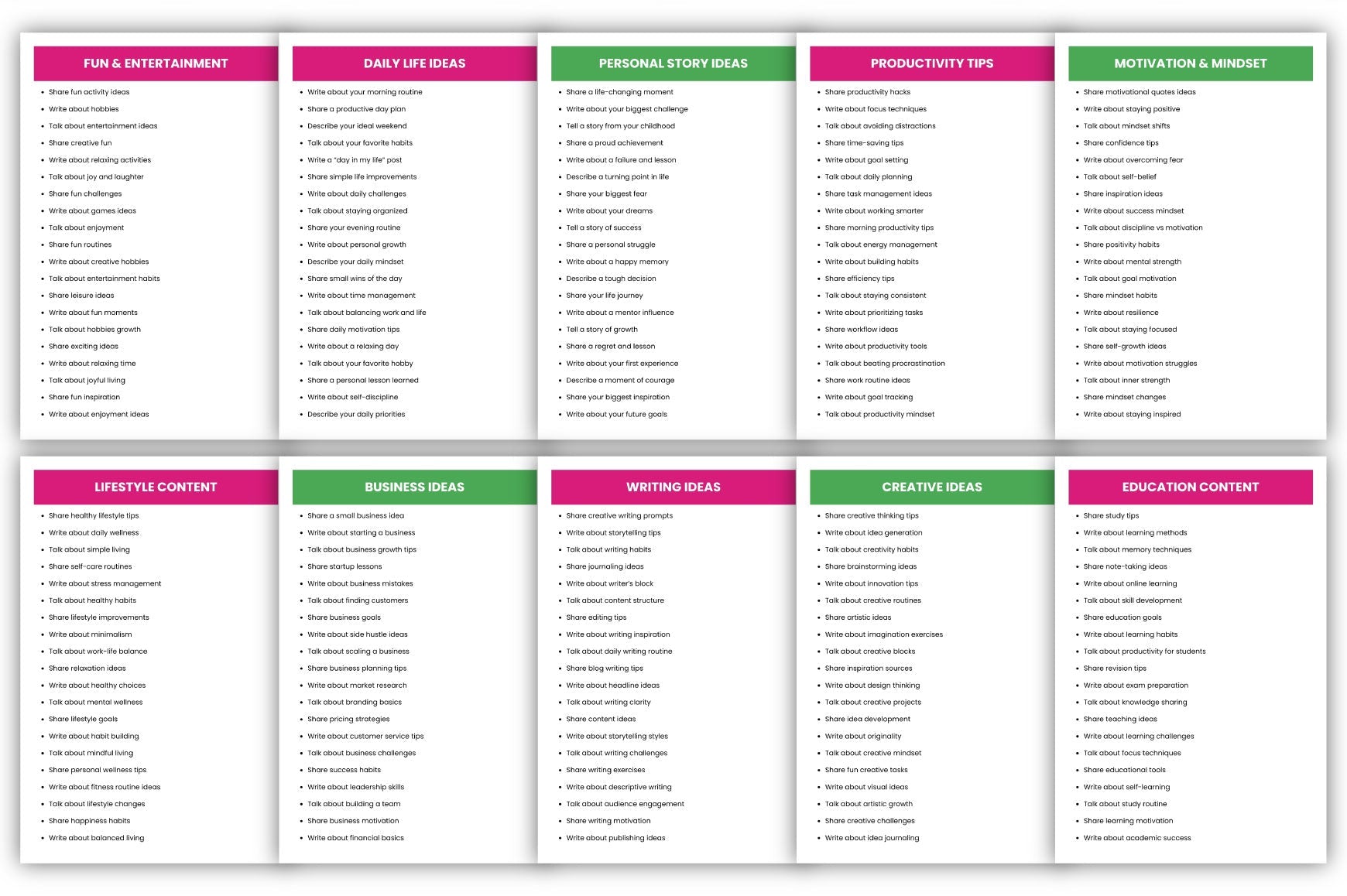 Blog Post Ideas and Prompts