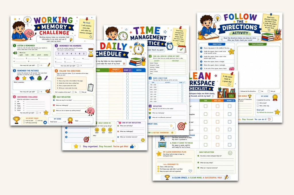 Executive Function For Kids Workbook