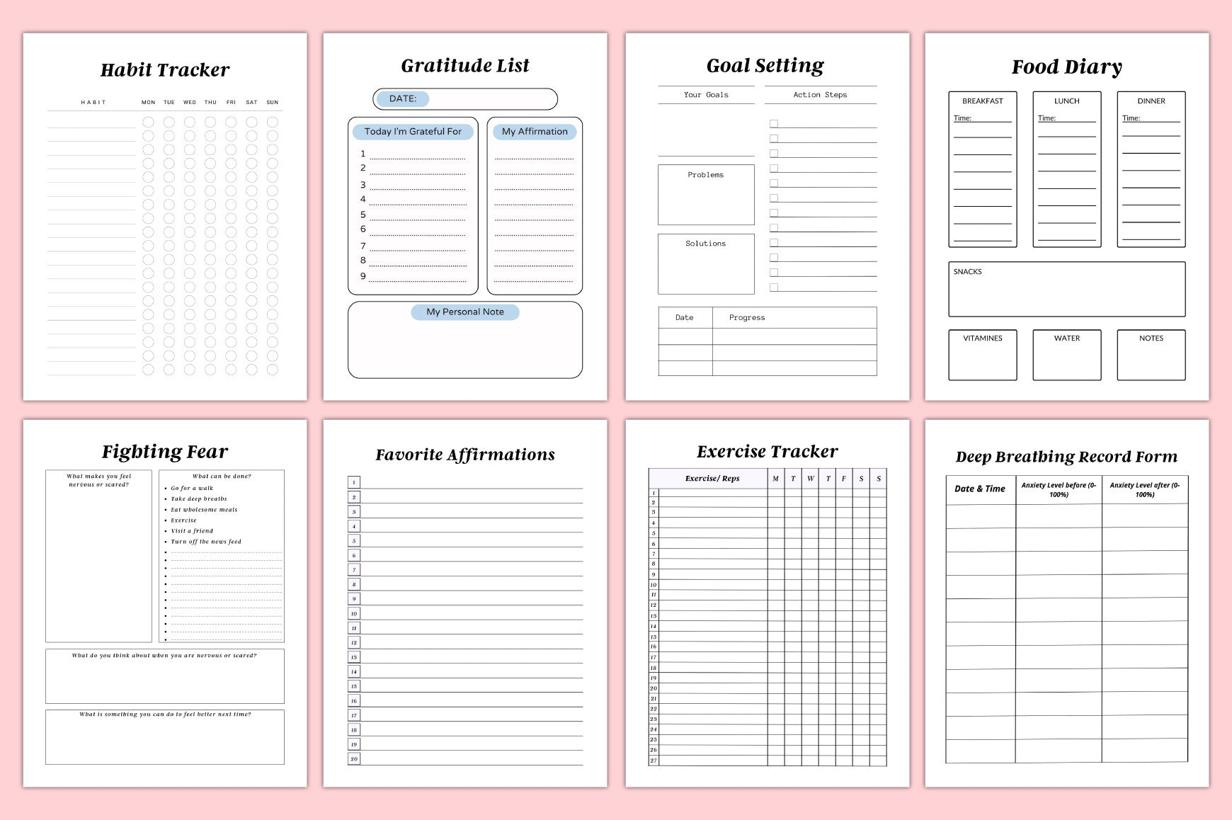Mental Health Anxiety Journal