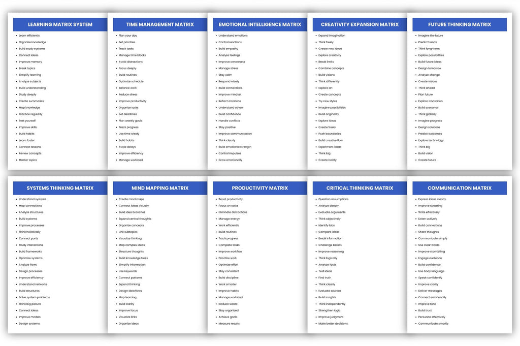 Creative Matrix Prompts