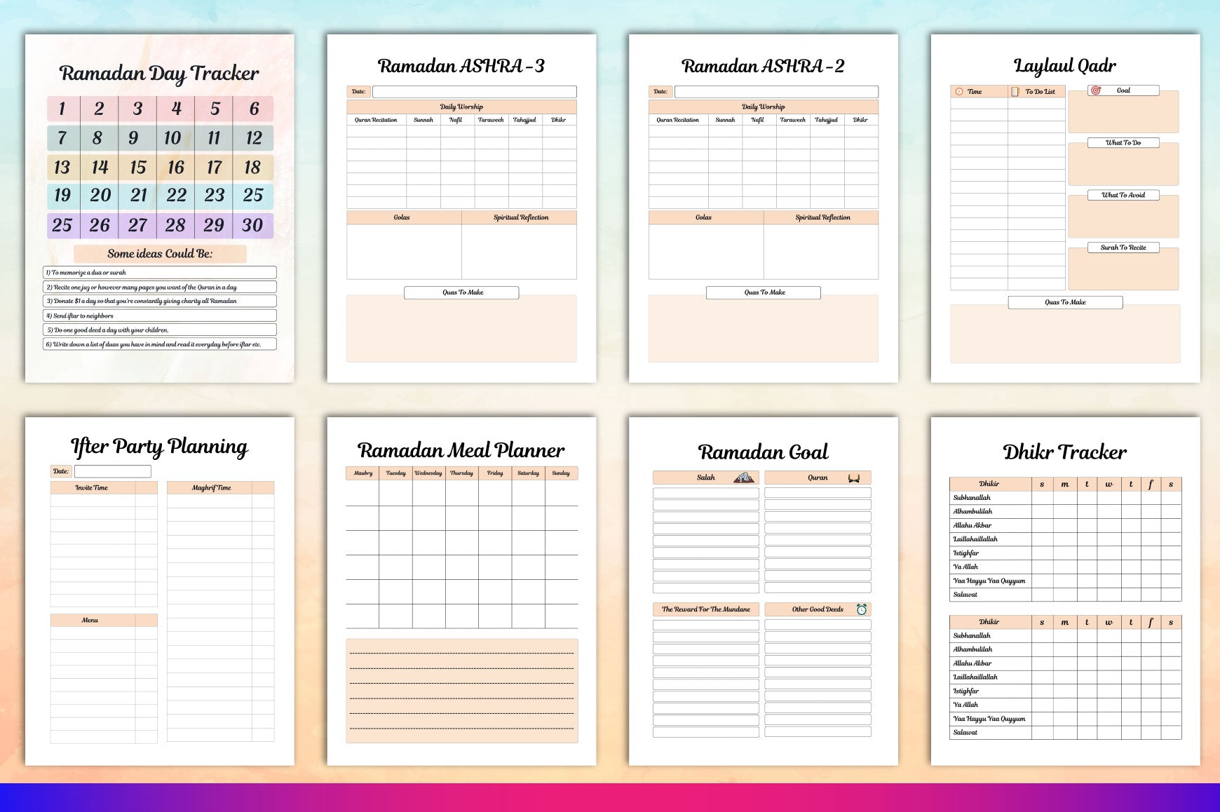 Ramadan Planner
