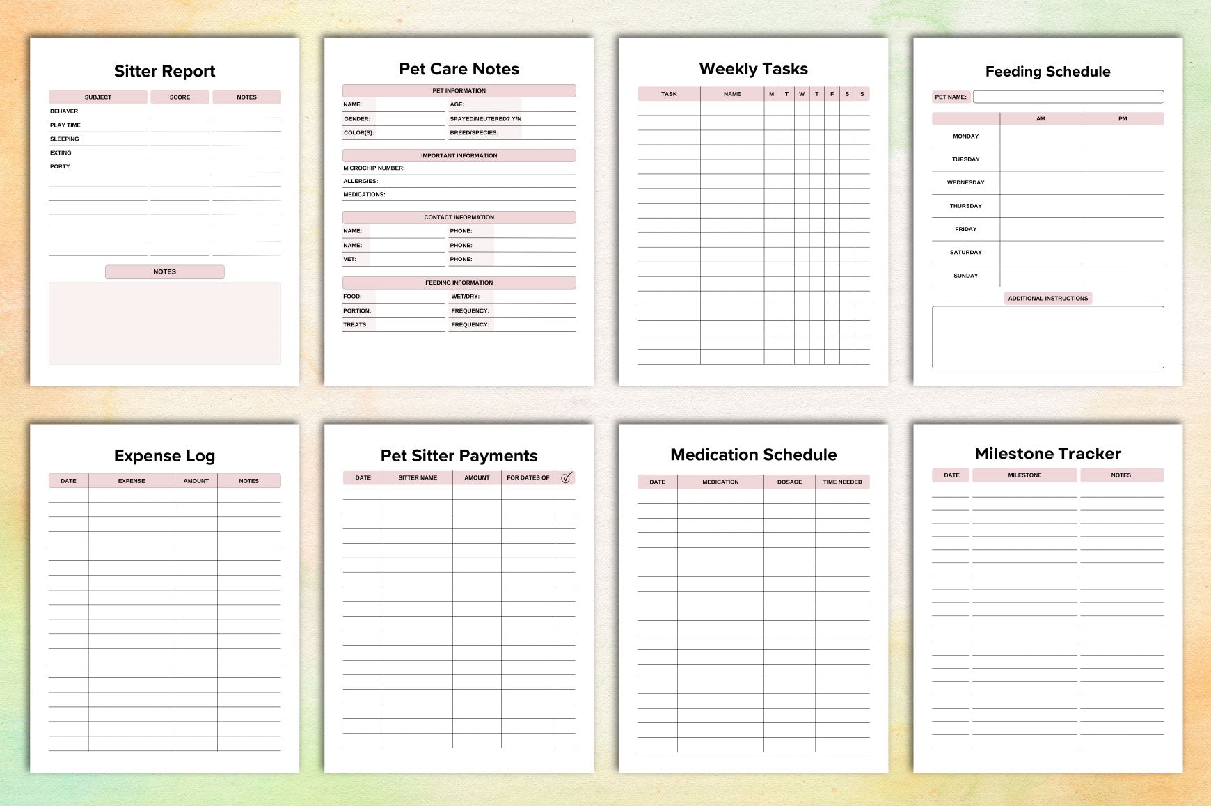 Pet Care Planner Guide